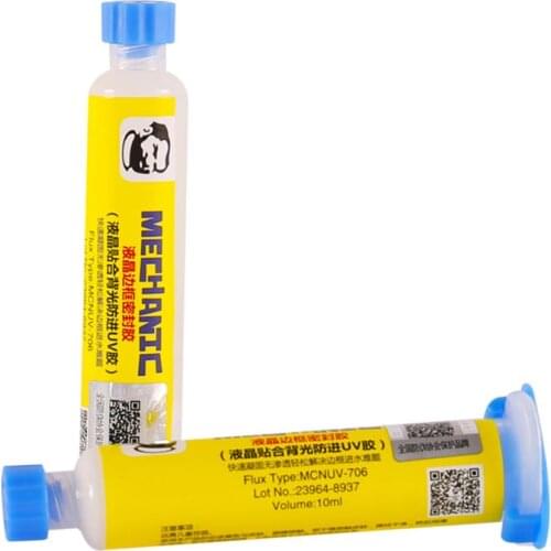 2 PCS/Lot MECHANIC MCNUV-706 SMD Soldering Flux Liquid Optical Clear Adhesive UV Glue For iPhone Samsung LCD Touch Screen Repair