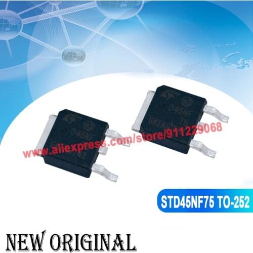 5 Pieces) D45NF75 STD45NF75 TO-252 75V 40A / WSF40N06 60V 32A / 50P08-25 SUD50P08-25L -80V -50A / P75N02LDG 25V 75A TO-252