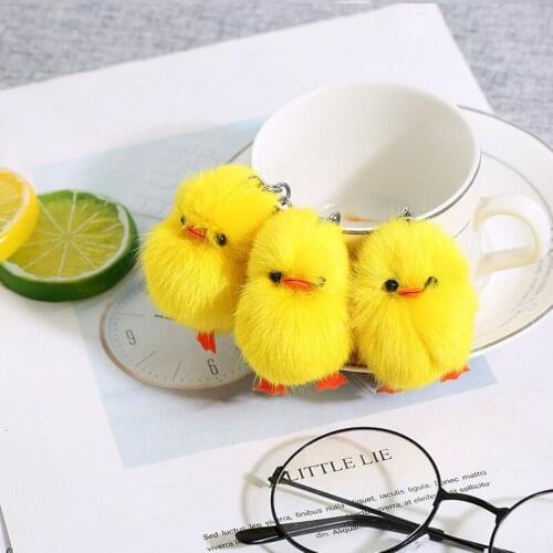 5cm Cute Yellow Duck Plush Toys Keychain Soft Stuffed Animals Dolls Toy for Kids Children Baby Girls Christmas Gifts