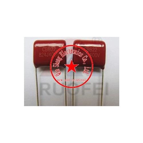 50pcs/1 lot CBB film capacitors 400V824J 0.82uF 824J400V P15mm