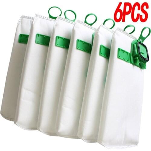 6PCS High Efficiency Dust Filter Bag For Vorwerk VK140 VK150 FP140 Vacuum Cleaner Replacement Bags