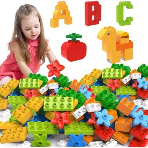 68-272PCS Big Size DIY Building Blocks Colorful Bulk Sale Bricks Accessories Construction Blocks Toys For Children Gifts
