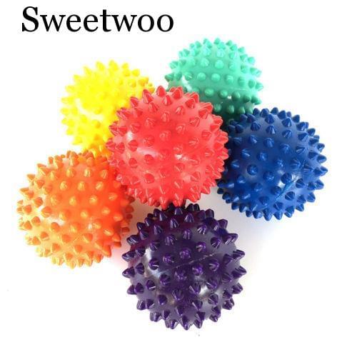 7CM 6 Color Fitness PVC Hand Massage Ball PVC Soles Hedgehog Sensory Training Grip The Ball Portable Physiotherapy Ball