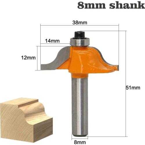 8 Shank Western Front Milling Cutter Chamfer Knife Cemented Carbide Cutter Head Trimming Machine Tool Bakelite Carving Machine