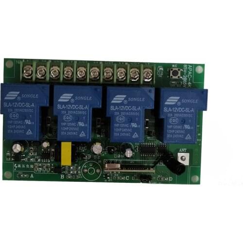 AC85-265V 4 CH 4CH RF Wireless Remote Control Switch System Remote Control Light Switch Radio Receiver Wireless 30A Relay Module