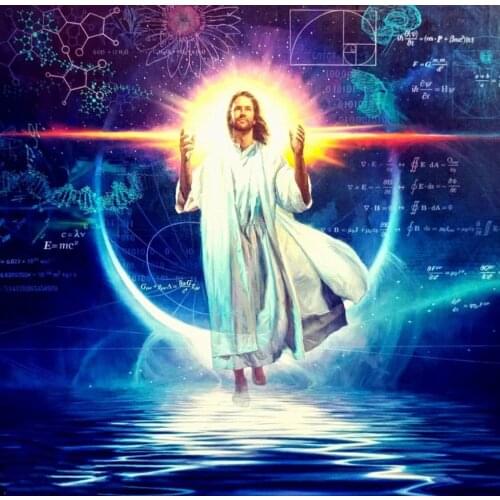 JMINE Div 5D Christian Jesus Gods Sea Full Diamond Painting cross stitch kits art Religious 3D paint by diamonds