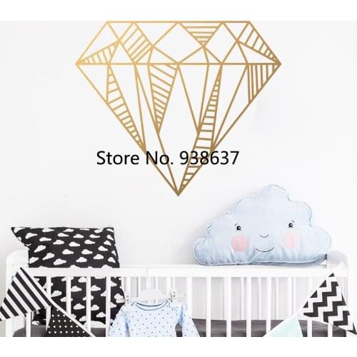 Diamond Wall Stickers Home Interior Decoration Geometric Wall Decals Bedroom Unique Modern Vinyl Sticker Removable Decal JW310