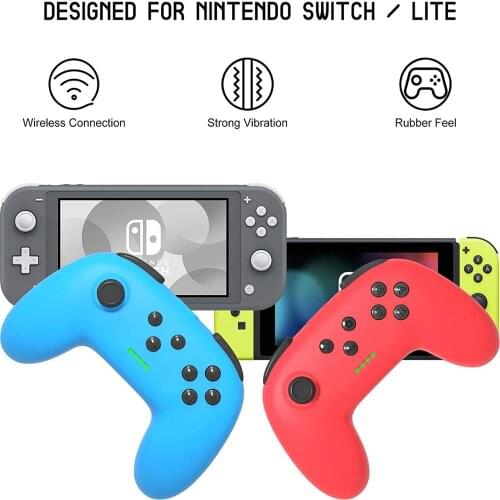 Wireless Bluetooth Game Controller Rubber Gamepad Remote Pro Vibration Joystick for Nintend Switch Lite and NS Switch Console