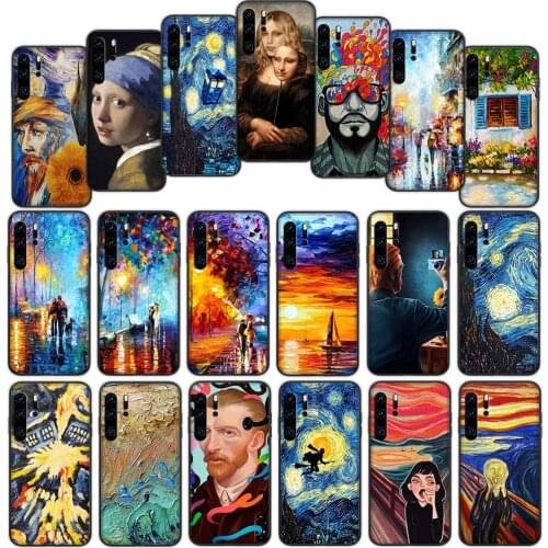 Painting Van Gogh Starry Night Soft Cover Case for Huawei P40 P30 P20 P10 Lite Pro Nova 5t