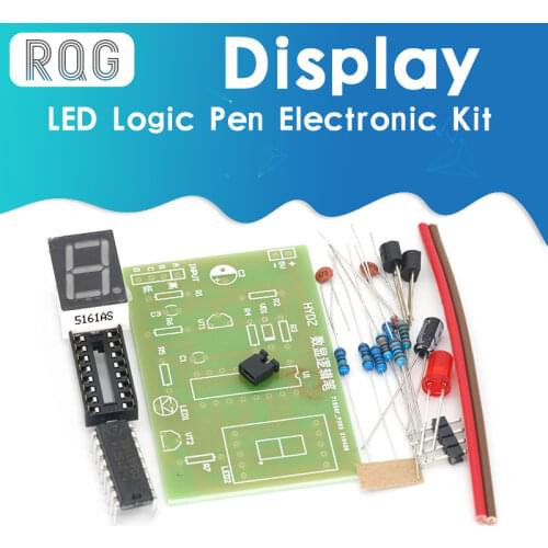 DIY LED pcb Digital Display LED Logic Pen Electronic Kit High and Low Level Test Circuit Soldering Practice Board Kit