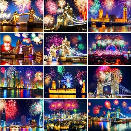 Evershine Diamond Painting Bridge Scenery Cross Stitch Mosaic Sale 5D Diamond Embroidery Night Picture Of Rhinestones Home Decor