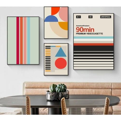 Nordic Geometric Pattern Abstract Line Canvas Painting Wall Art Prints Poster Picture Gallery Living Room Interior Home Decor