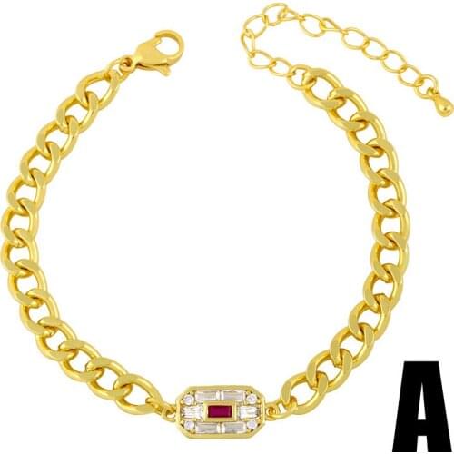 Cold Wind Cuban Hippunk Student Hiphop Hip-Hop Fashion With Diamond Bracelet