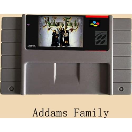 Addams Family 46 Pin 16 Bit Grey Game Card For USA NTSC Game Player