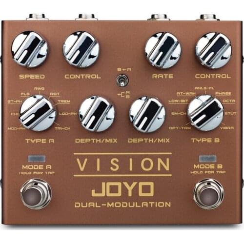 JOYO R-09 Multi-effect Guitar Effect Vision Pedal Nine Effects Dual Channel Modulation Pedal Tap Tempo Mini Effect True Bypass