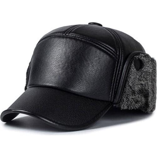 Old Man Hat Winter Baseball Cap For Men Earmuffs Warm Thicker Cap Snapback Ear Protection Dad Hats New 2021