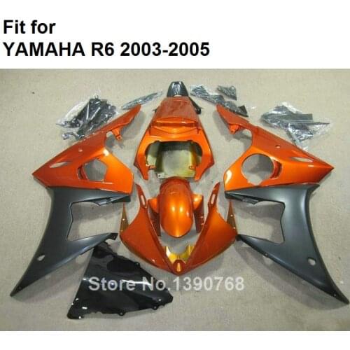 Compression molding bodyworks fairing kit for Yamaha burnt orange black YZFR6 2003 2004 2005 fairings YZF R6 03 04 05 BC61