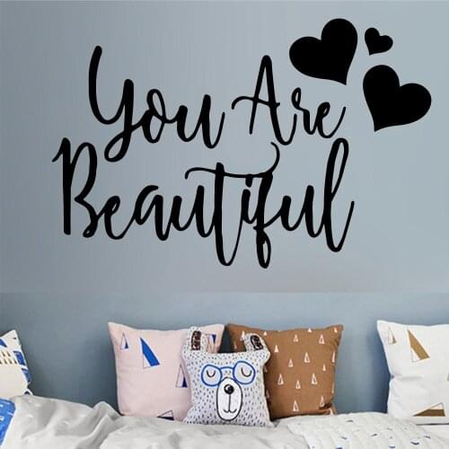 Cute you are beautiful Wall Sticker Home Decor Decoration For Baby Kids Rooms Decor Sticker Mural
