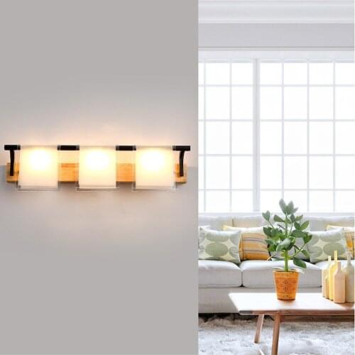 Nordic log wall light led simple corridor aisle lamp bedroom led bedside wall sconce hotel wall lamps picture light LU8101654