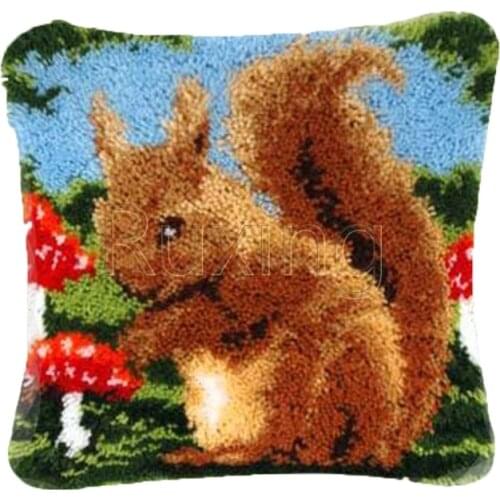 Latch Hook Cushion Yarn for Cushion Animal Cover Pillow Case Sofa Cushion Printed Canvas Home Decorative Pillow