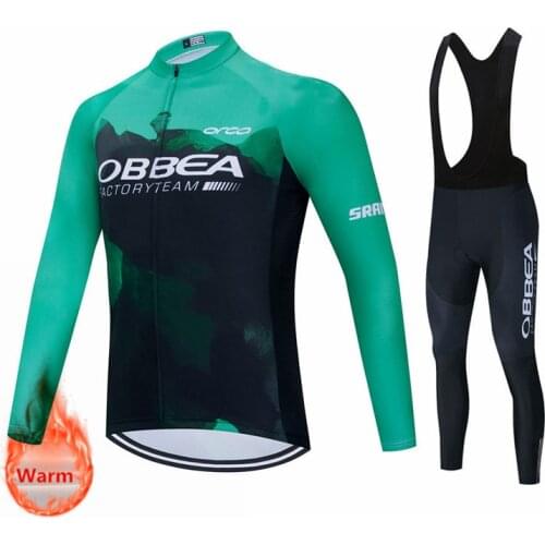 New Winter Cycling Clothes Men Jersey Thermal Fleece Suit Outdoor Bike MTB Clothing Bib Pants Warm Set Gel Pad Maillot Ciclismo