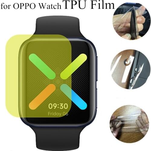 New 2pcs TPU Protective Film For OPPO Watch Full Cover Screen Protectors Soft TPU Hydrogel Film For OPPO Watch 41mm 46mm
