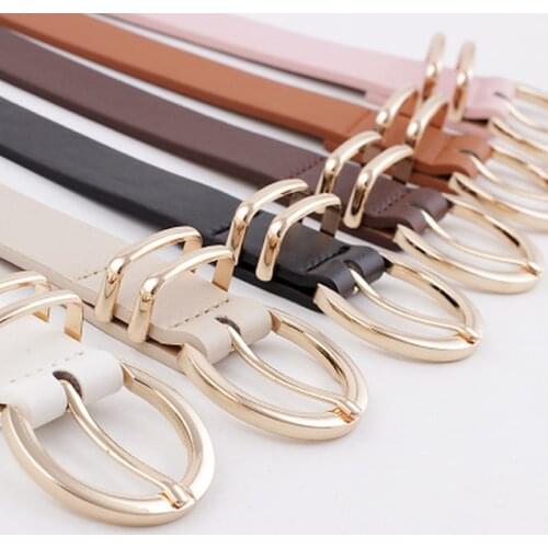 2020 New Fashion Pin Buckle Simple Pants Belt Womens Wide Trouser Belt Female Cowgirl Western Jeans Belts for Women