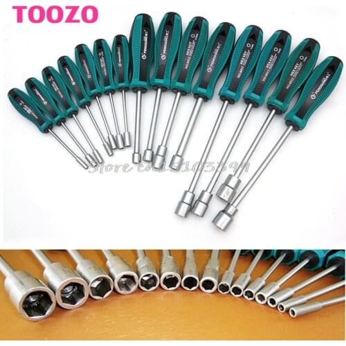 3/3.5/4/4.5/ 5/5.5/6/7/8/9/10/1/12/13/14mm Metal Socket Driver Hex Nut Key Wrench Screwdriver Nutdriver Hand Tool