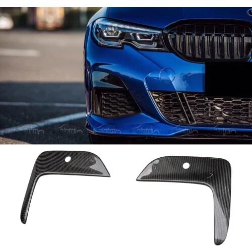 Carbon Fiber Front Fog Light Eyelid Cover Trim For BMW G20 3Series MTECH 2019up