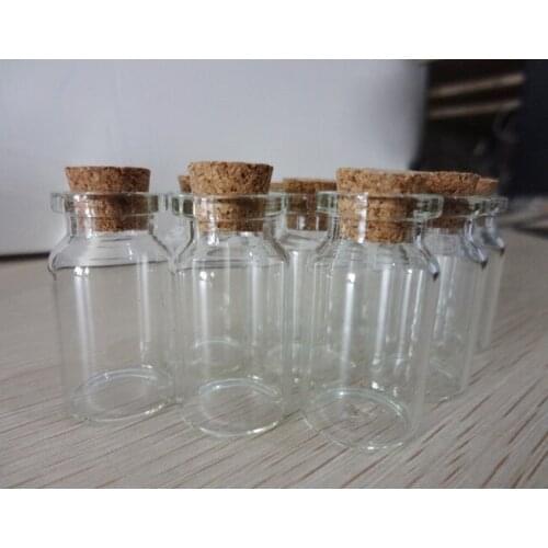50X Glass Wishing Bottle Vials With Cork Clear Color 50MMX22MMX18MM Free Shiping