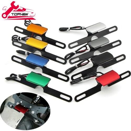 Universal LED License Plate Light for Trailer For HONDA SUZUKI KAWASAKI DUCATI BMW CNC Lamp Bracket Waterproof