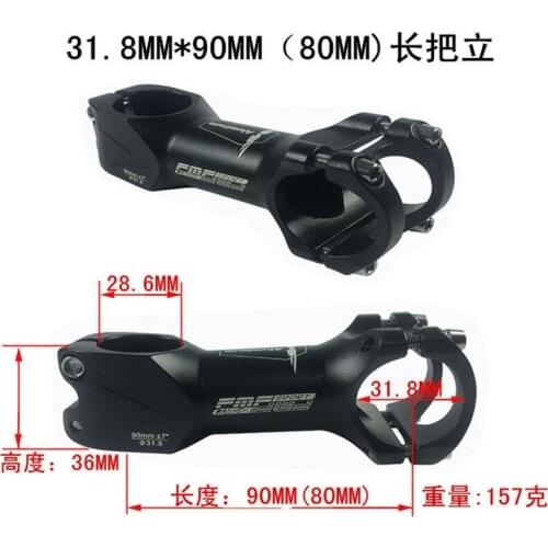 Q1076 Aluminum Alloy MTB Road Bike Bicycle Stem 25.4 & 31.8 mm 32 / 60 / 80/90mm Cycling Stem Racing Bike Parts
