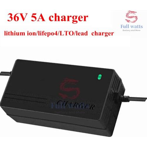 Cutom 36v 5A charger for 10S 42v Lithium ion Lipo 12S 43.8V lifepo4 15S 42V LTO battery charger lead acid battery