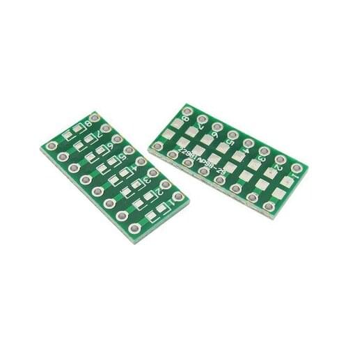 10pcs 0805 0603 0402 to DIP PCB Transfer Board DIP Pin Board Pitch Adapter keysets