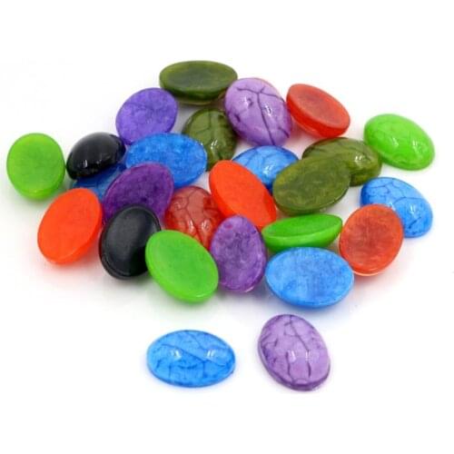 10x14mm 40pcs/Lot Oval Cloud Style New Fashion Mix Color Flat back Resin Cabochons Cameo -V5-27