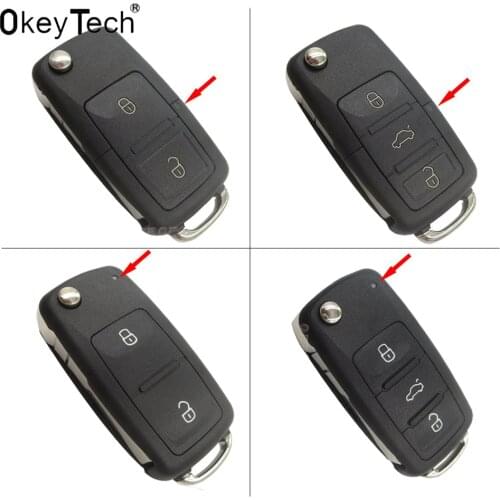 3 buttons Folding Car key Switchblade Key Flip key Shell for VW polo passat b5 Tiguan Golf VOLKSWAGEN Seat Skoda auto key blank