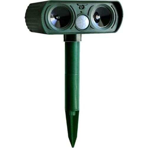 ABSF 1PCS Solar Repellent Cat Repeller Scarer Dual Ultra Deterrent Garden Animal Chaser