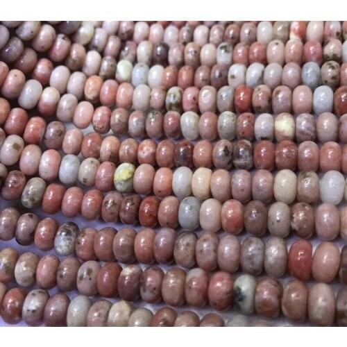 AA LOOSE BEADS pink Opal Roundelle 5*8mm Wholesale for DIY jewelry necklace 36cm