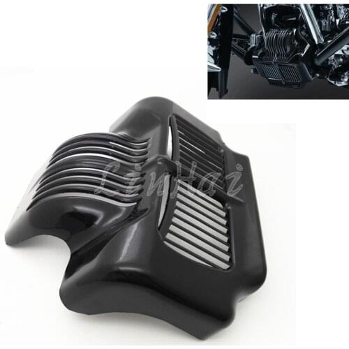 Black Oil Cooler Cover For Harley Road Kings Road Glides Street Glides 2011-2015