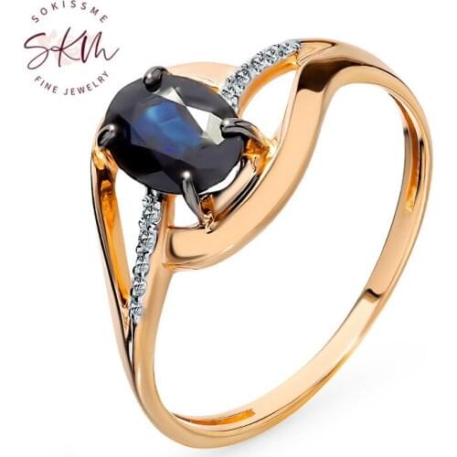 SKM Designer 14k rose gold rings for women AAA ring Engagement rings designer Promise Luxury gift for wife Fine Jewelry
