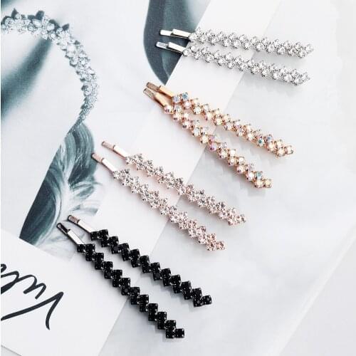 Korea Style Fashion Crystal Hair clip for Women Romantic Female Jewelry Hairpin 2021 Accessories Hair Stick Barrettes Wholesale