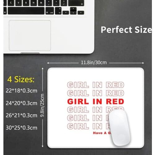 Girl In Red Take-Out Bag Mouse Pad DIY Print Cushion Marie Ulven Indie Music Alt Alternative Pop Rock Dream