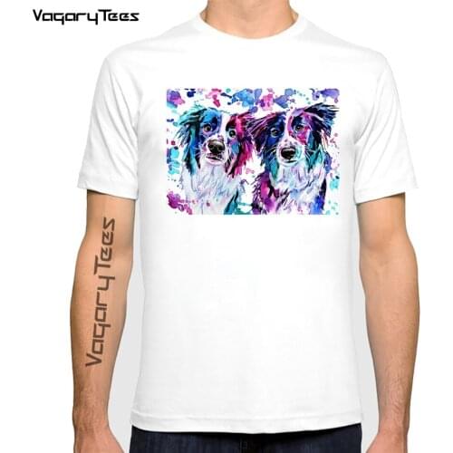 Best Buddies Border Collie Dog T Shirt Fashion New Men Animal Sweatshirt Print Short Sleeve Hip Hop Unisex O-Neck Tops