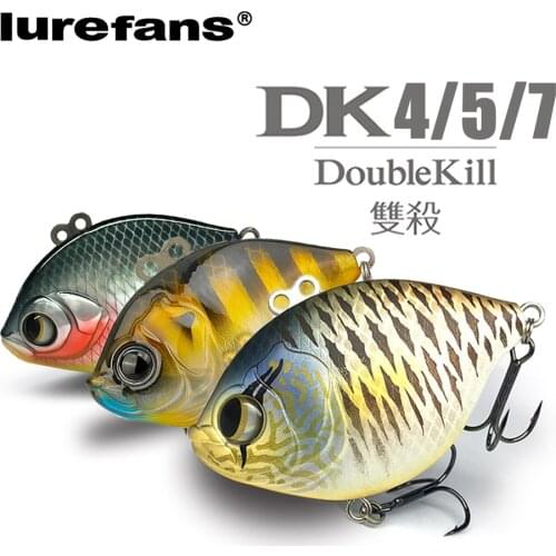 Lurefans DK4 DK5 DK7 Lipless Crankbait Vib Lure Vibrators Cicada Sinking Crank Artificial Bait For Sea Bass Pike Fishing Tackle