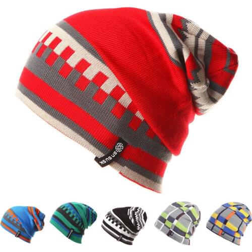Men Women Skiing Hats Warm Winter Knitting Skating Skull Cap Hat Beanies Turtleneck Caps Ski Cap Snowboard Hat