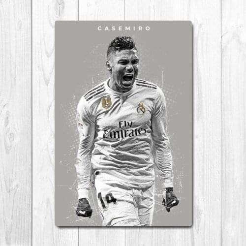 New Casemiro Soccer Football Player Art Wall Decor Tin Sign Vintage Garage Sign Bar Club Cafe Garage Farm Decor