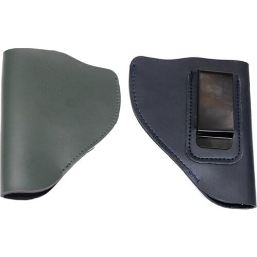 Hunting Holsters Universal Leather Revolver Gun Holster For IWB S&W Tactical Concealed With Metal Clip Belt Waist Pistol Holster