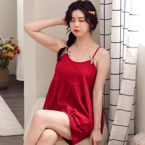 Pure Cotton Pajamas Set Womens Sweet Princess Women Top Sling Shirt Shorts Mom Loose Korean Style Fashion Pajamas kPaCotAkoWka