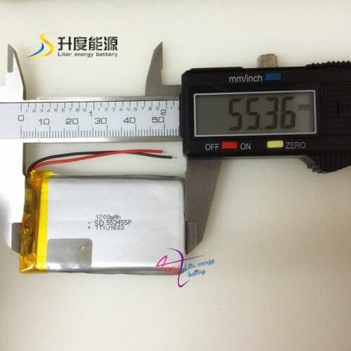 Tablet battery SD553455 1200MAH digital lithium battery 553455 3.7v 1200MAH polymer battery for digital products