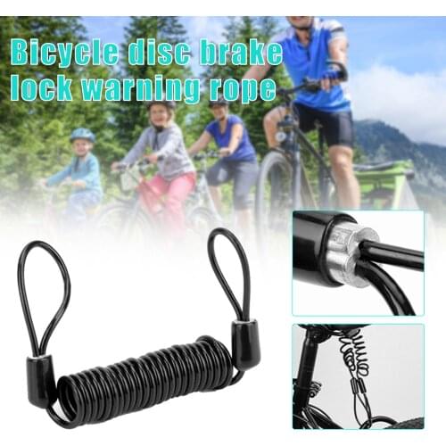 Anti-theft Bicycle Disc Brake Lock Reminder Coil Cable Warning Rope Security Safety Spring Rope Bike Accessory Candado Bicicleta